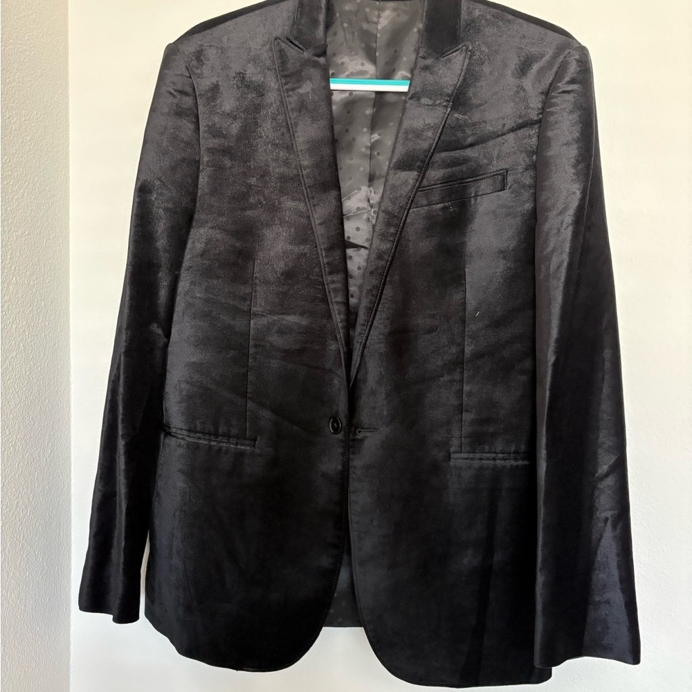 Express Black Velvet Jacket - Picture 4 of 6